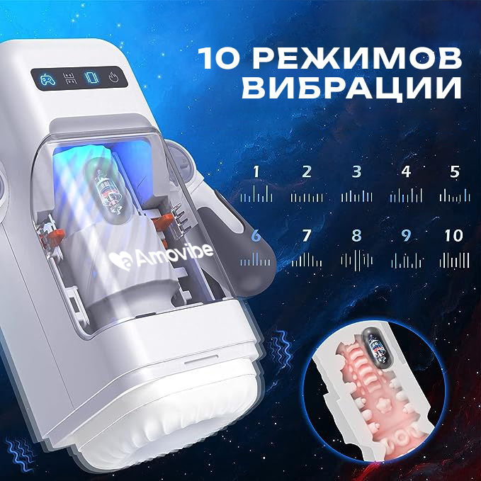  Инновационный робот-мастурбатор Game Cup (белый), перезаряжаемый