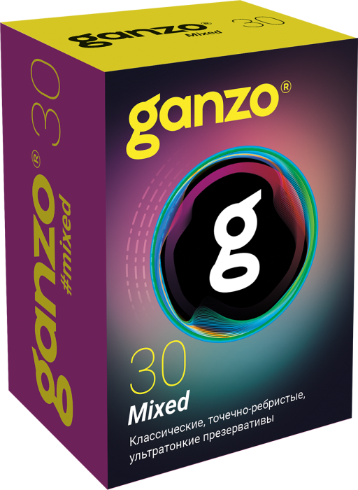  GANZO MIXED, Презервативы микс-набор, 30 шт.