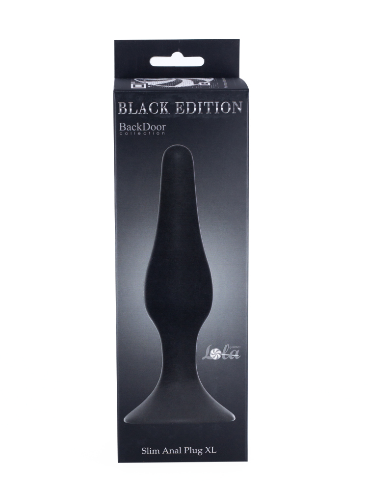  Анальная пробка Slim Anal Plug XL Black