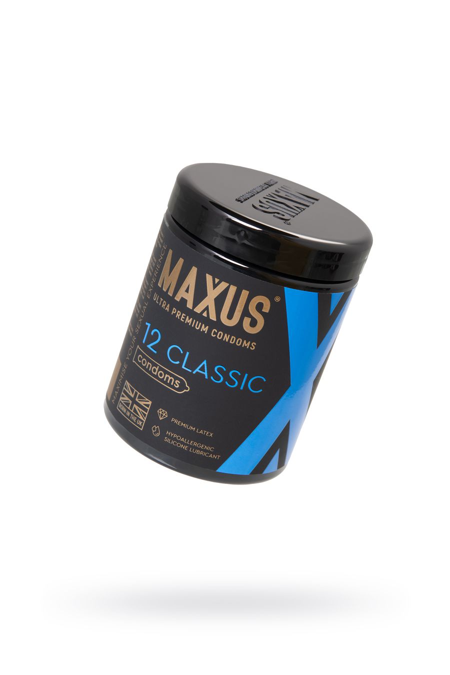  MAXUS Classic, Презервативы латексные, классические, с железным кейсом, 12 шт.