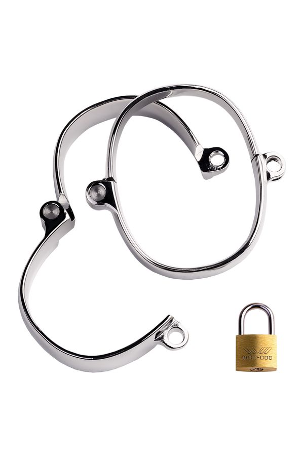  Наручники, TOYFA Metal, металл, серебристые, 11,2 см.
