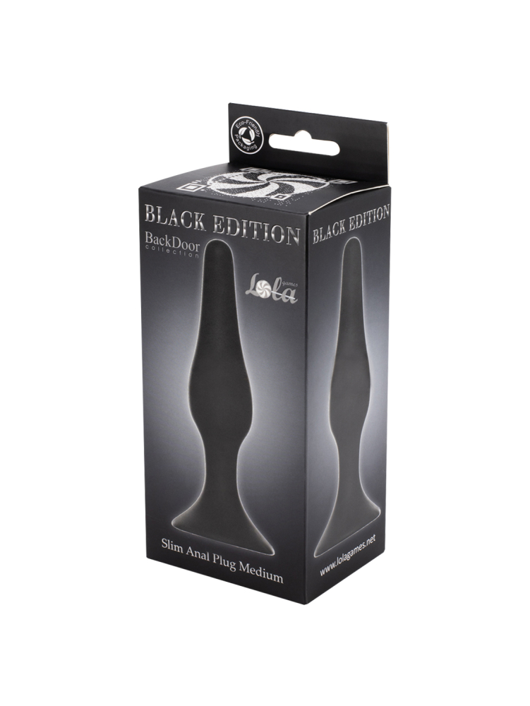  Анальная пробка Slim Anal Plug Medium Black