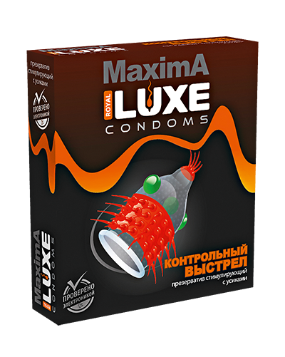  Luxe MAXIMA, Презерватив латексный Контрольный выстрел, 1 шт.