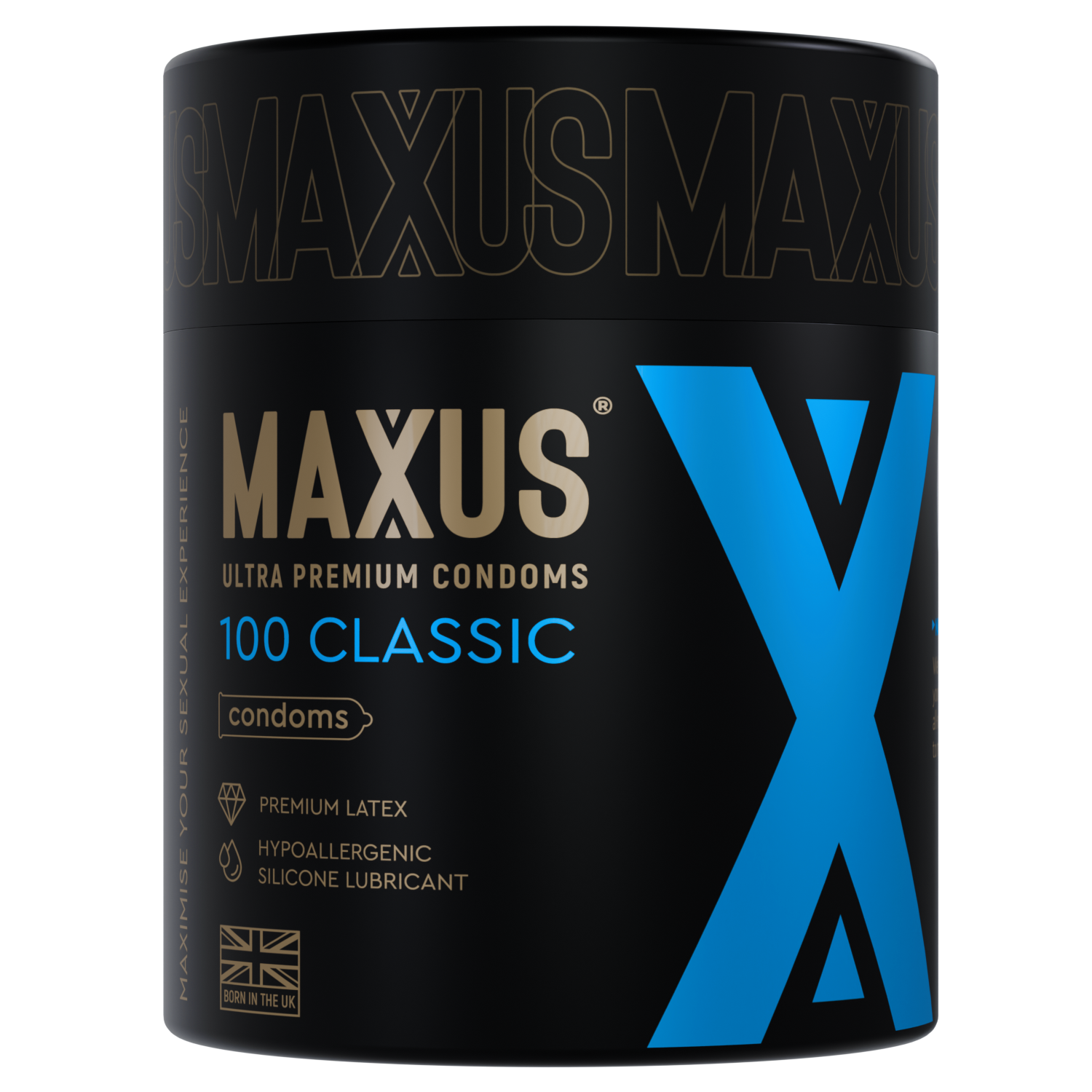  MAXUS Classic, Презервативы латексные, классические, с железным кейсом, 100 шт.