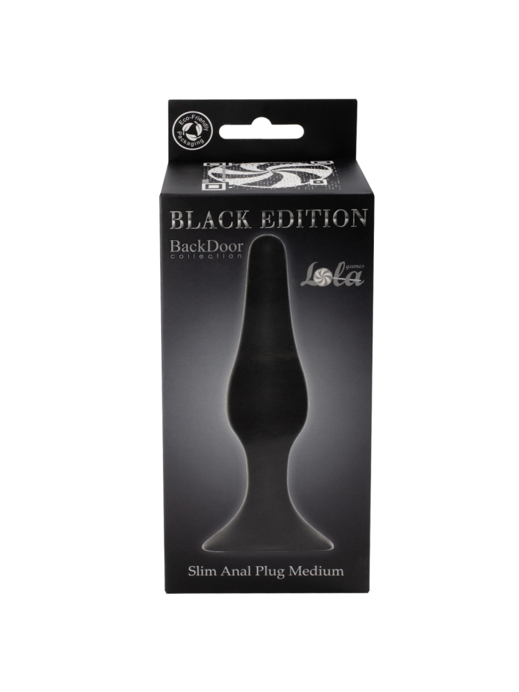  Анальная пробка Slim Anal Plug Medium Black