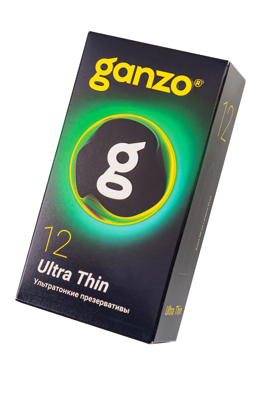  GANZO ULTRA THIN, Презервативы латексные ультратонкие, 12 шт.
