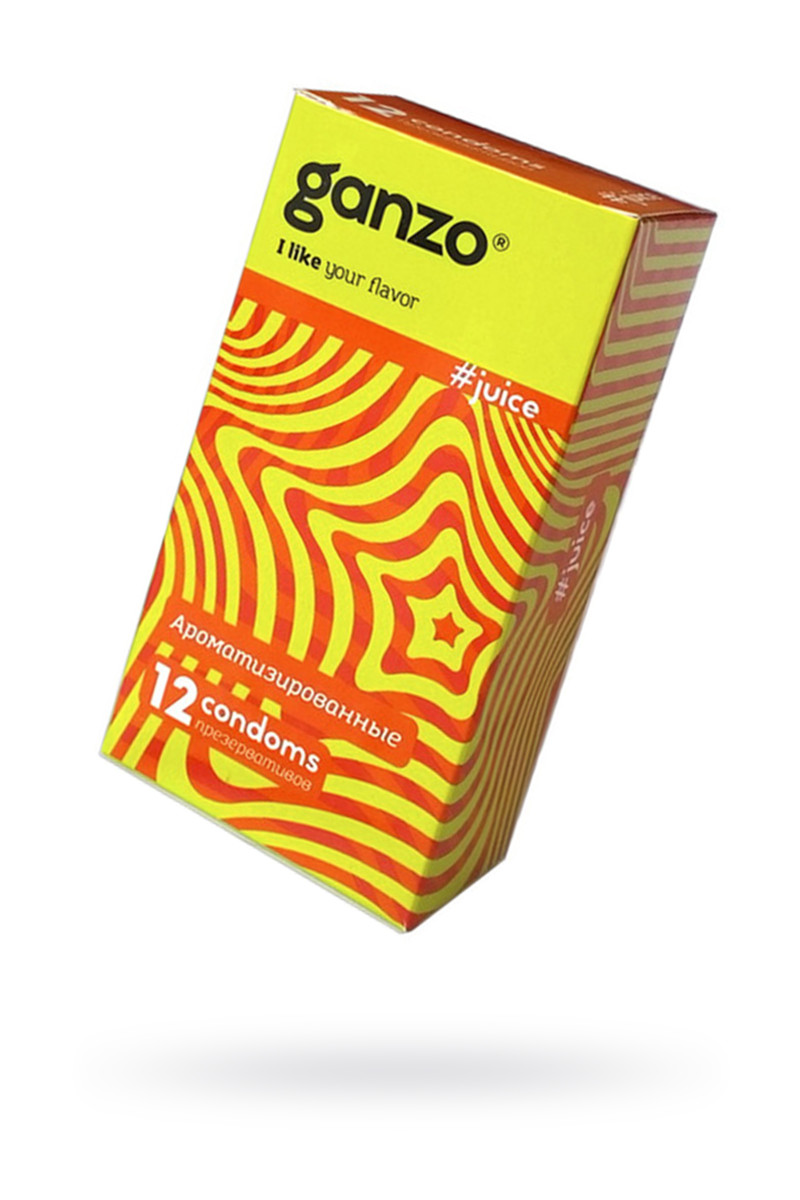  GANZO JUICE, Презервативы латексные ароматизированные, 12 шт.