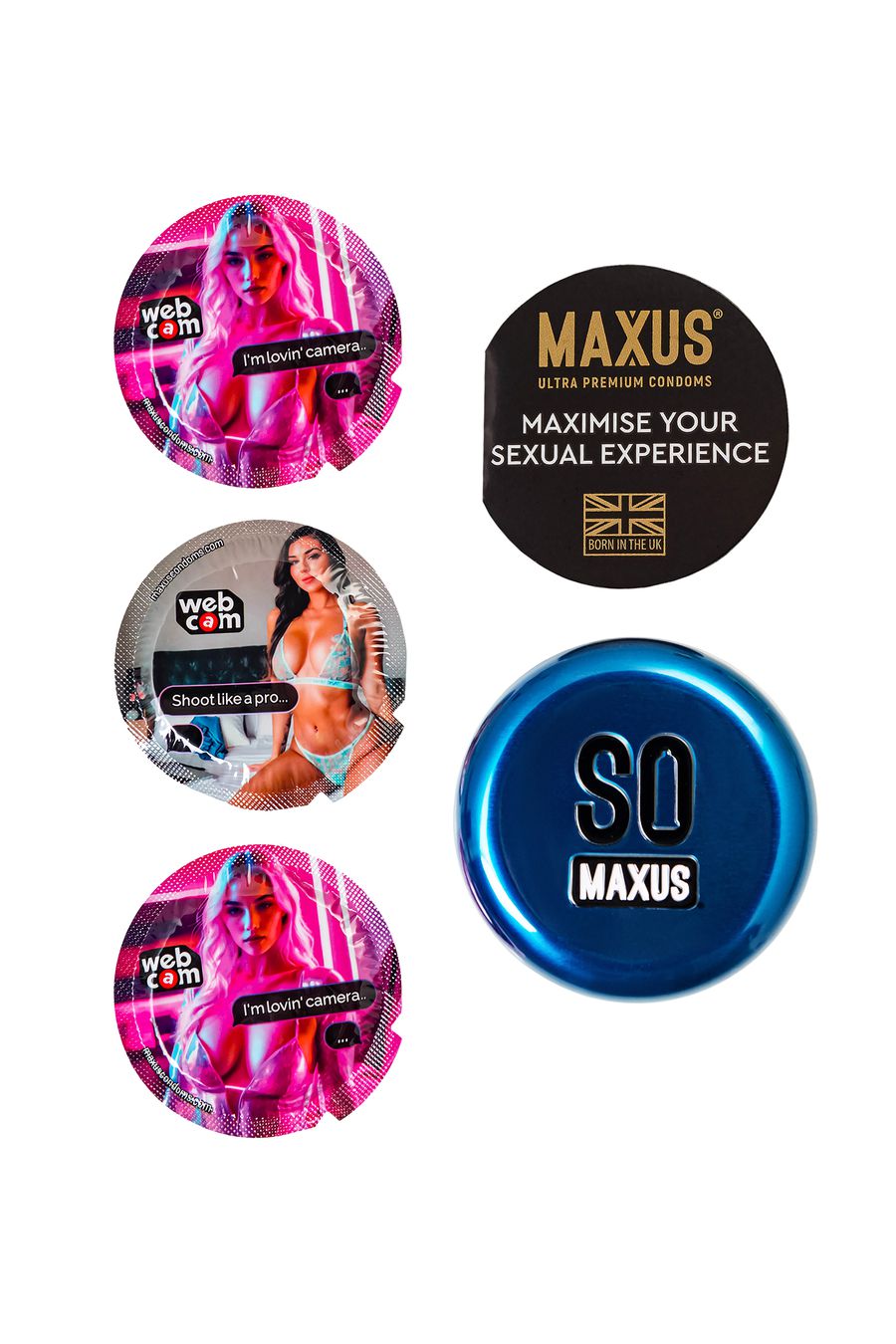  MAXUS XXL, Презервативы латексные, увеличенные, железный кейс, 3 шт.