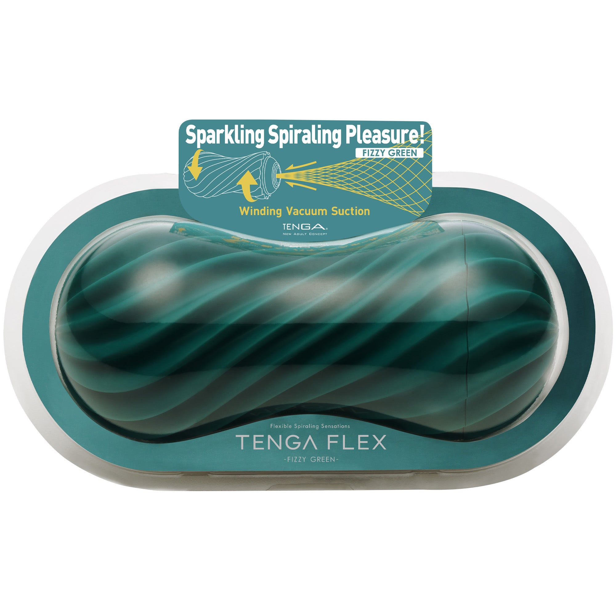  TENGA FLEX Fizzy Green, Мастурбатор многоразовый