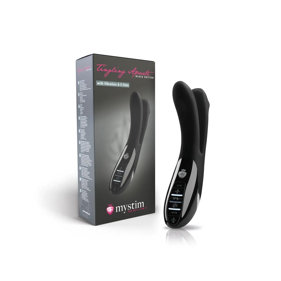  MYSTIM Tingling Aparte eStim Вибратор с электростимуляцией, черный, перезаряжаемый