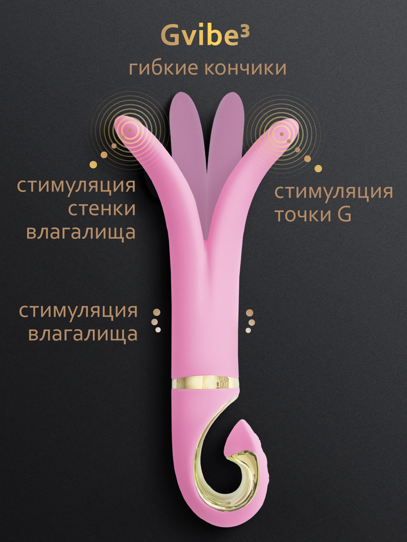  Gvibe 3, Многофункциональный вибромассажер 24 см.