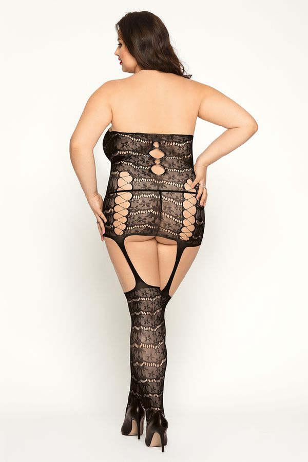  Костюм-сетка и стринги Candy Girl Kandy черные, 2XL