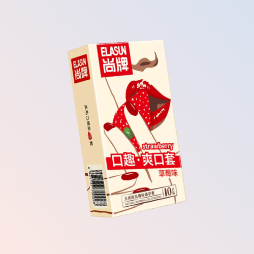  Elasun Strawberry, Презервативы латексные с ароматом клубники, 10 шт.