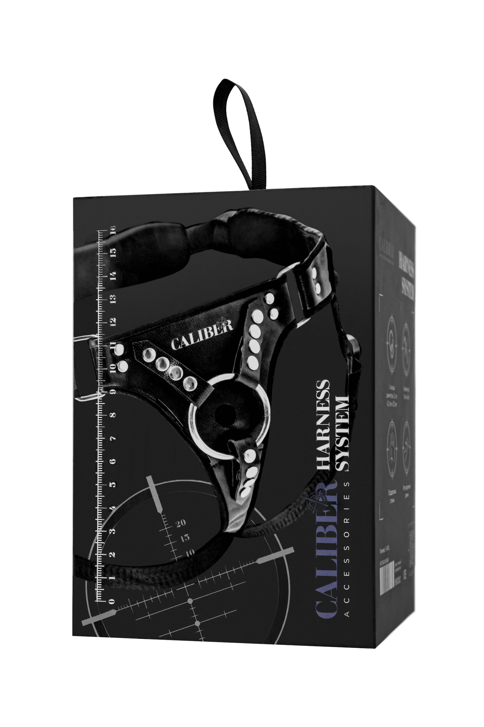  Трусики для страпона RealStick CALIBER, экокожа, черные