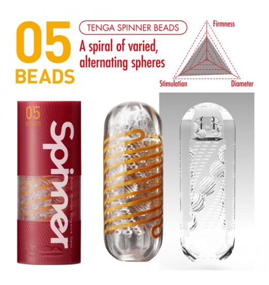  TENGA SPINNER 05 Beads, Мастурбатор многоразовый
