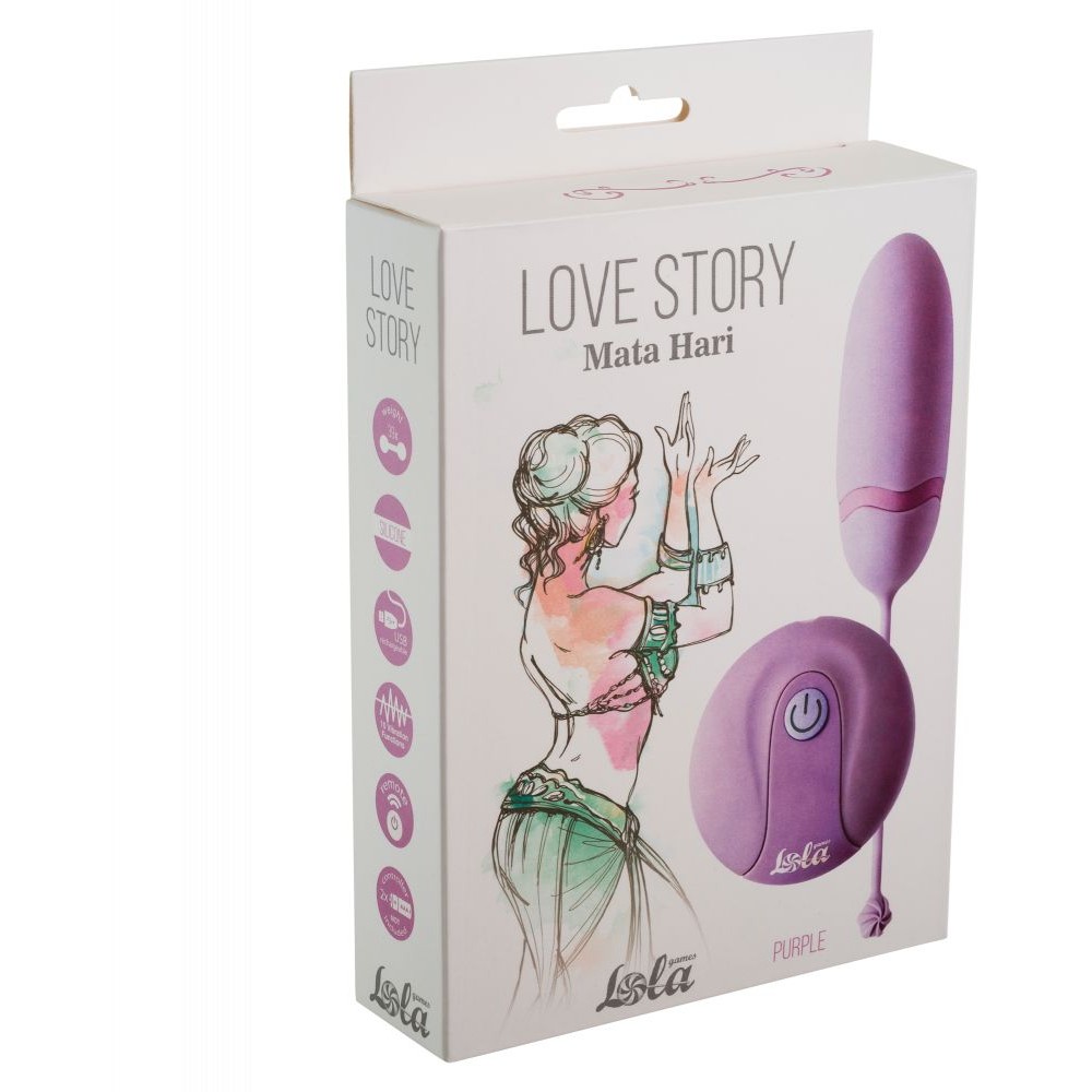  Виброяйцо на пульте управления Love Store, перезаряжаемое, сиреневое