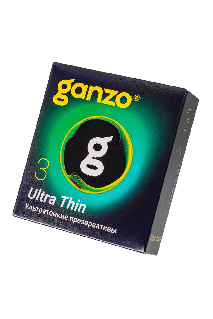  GANZO ULTRA THIN, Презервативы латексные ультратонкие, 3 шт.