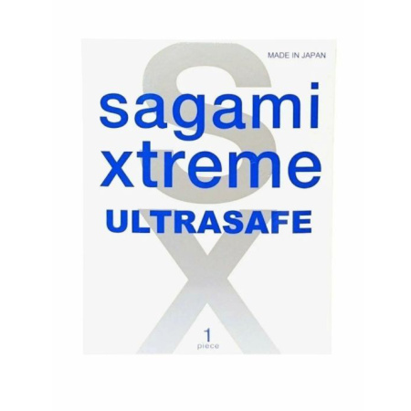  SAGAMI Ultrasafe, Презервативы латексные с двойным количеством смазки , 1 шт.