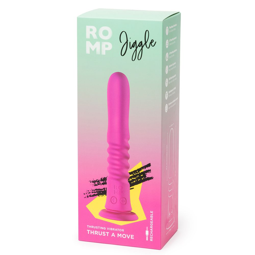  Romp Jiggle Вибратор с возвратно поступательными движениями, розовый
