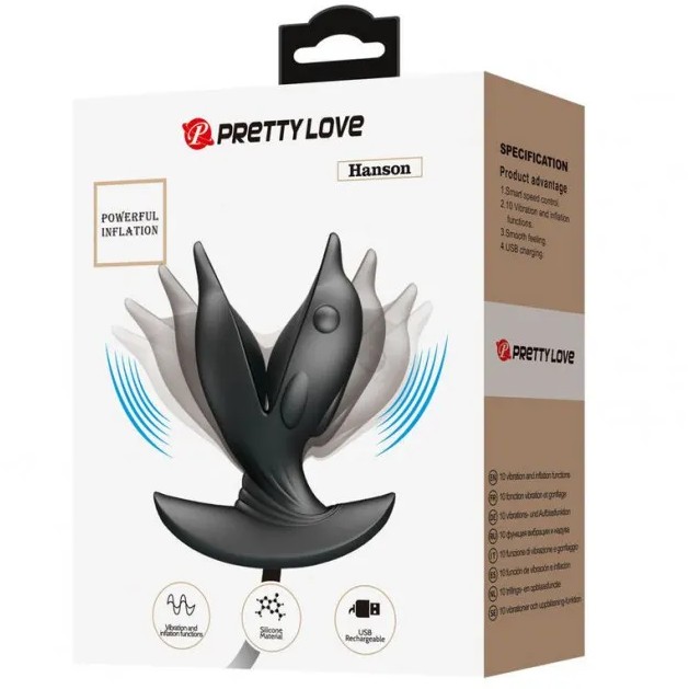  Силиконовый Анальный Эспандер Pretty Love, перезаряжаемый