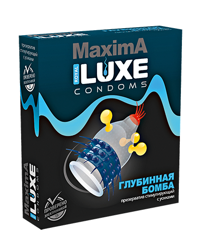  Luxe MAXIMA, Презерватив латексный Глубинная бомба, 1 шт.